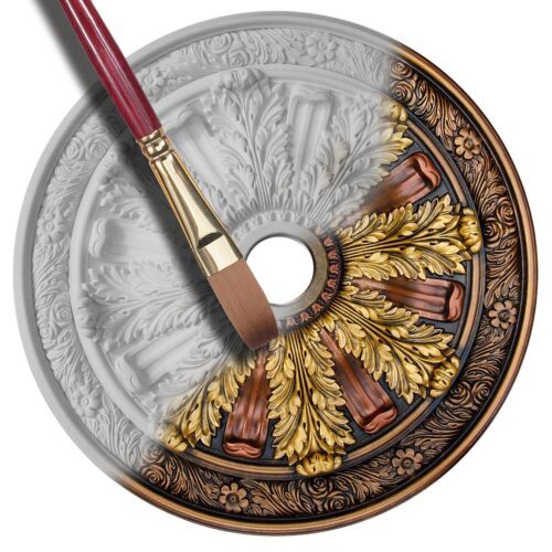 Custom ceiling medallion finish